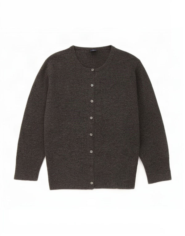 Gap Cárdigan de Manga 3/4 para Mujer UK 44 Grande Lana de Cordero Gris