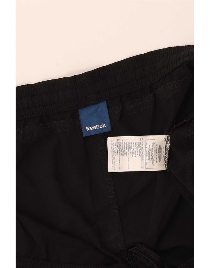Reebok Pantalones cortos deportivos para hombre XL Poliéster negro