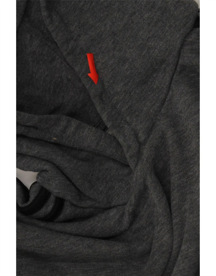 Adidas Hombre Sudadera Con Capucha Jumper Pequeño Gris Algodón