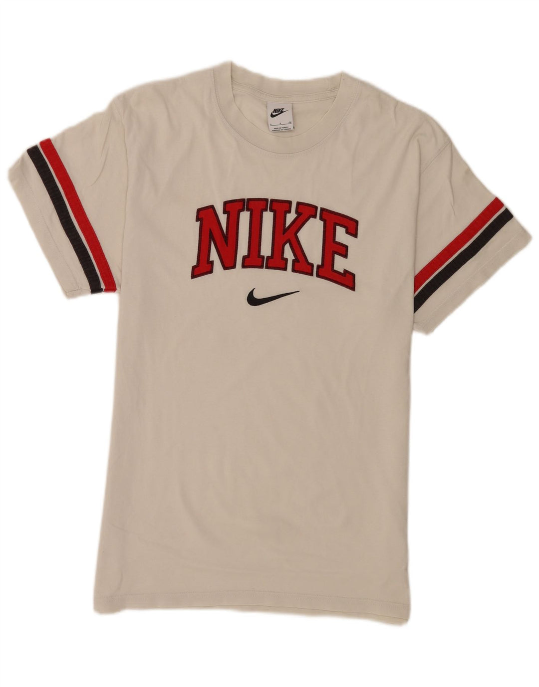 Nike Camiseta gráfica para hombre Top pequeño de algodón a rayas blancas