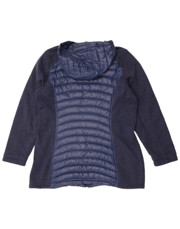 CALVIN KLEIN Chaqueta acolchada con capucha para mujer UK 40 XL Azul marino Colorblock