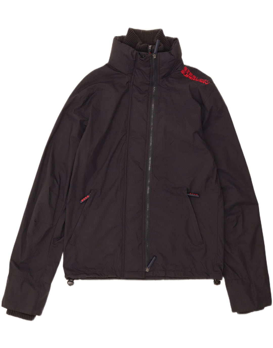Superdry Chubasquero para hombre UK 40 Large Nylon azul marino