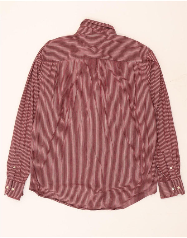 Tommy Hilfiger Camisa de ajuste personalizado para hombre, talla grande, color rojo a rayas