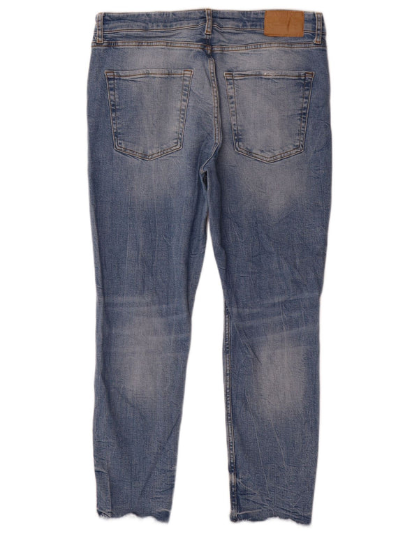 Zara Jeans ajustados desgastados para hombre EU 44 Large W34 L27 Algodón azul