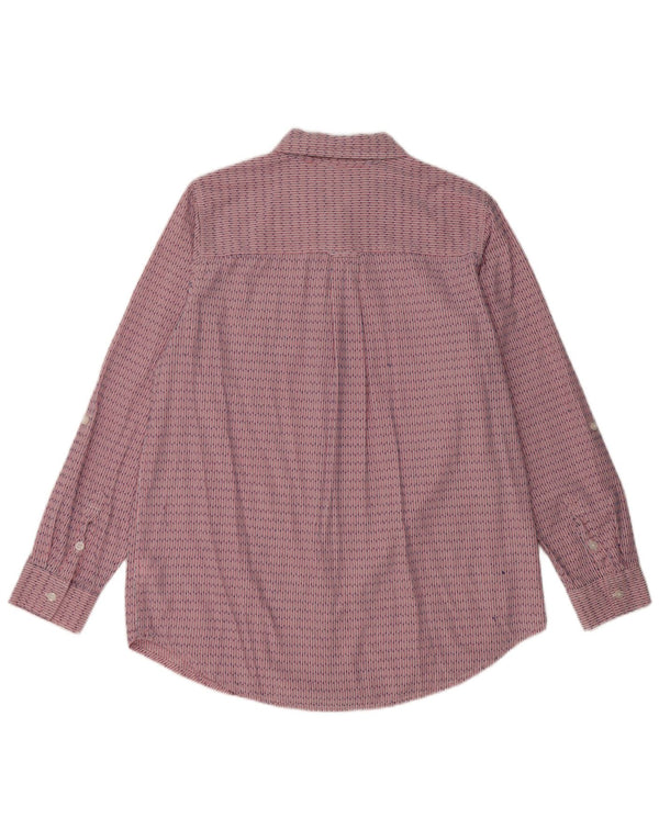 TOMMY HILFIGER Camisa Boyfriend Fit para mujer UK 46 Large Pink Pinstripe