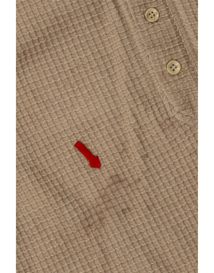 Berto Lucci Hombre Camiseta Top Small Beige Algodón