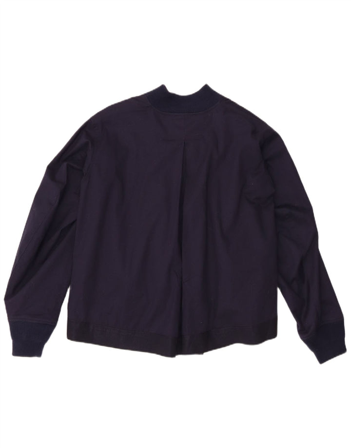 Roberto Collina Chaqueta Bomber para Hombre UK 36 Small Azul Marino Algodón