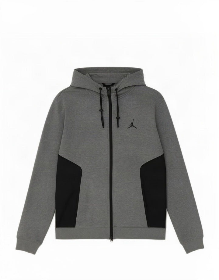 Jersey con capucha y cremallera para hombre Jordan Poliéster color block en gris medio