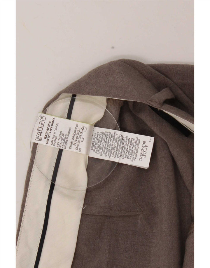 Marks & Spencer Pantalones de traje con corte de bota para mujer UK 10 Small W30 L27 Gris