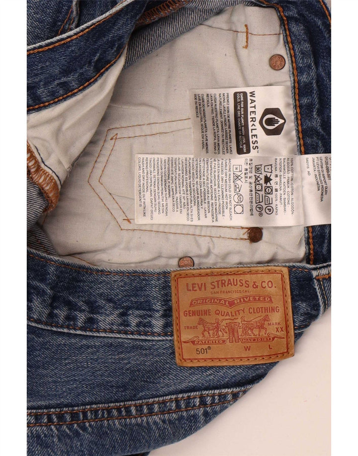 Levi's Mujer 501 Shorts Vaqueros W28 Algodón Azul Medio