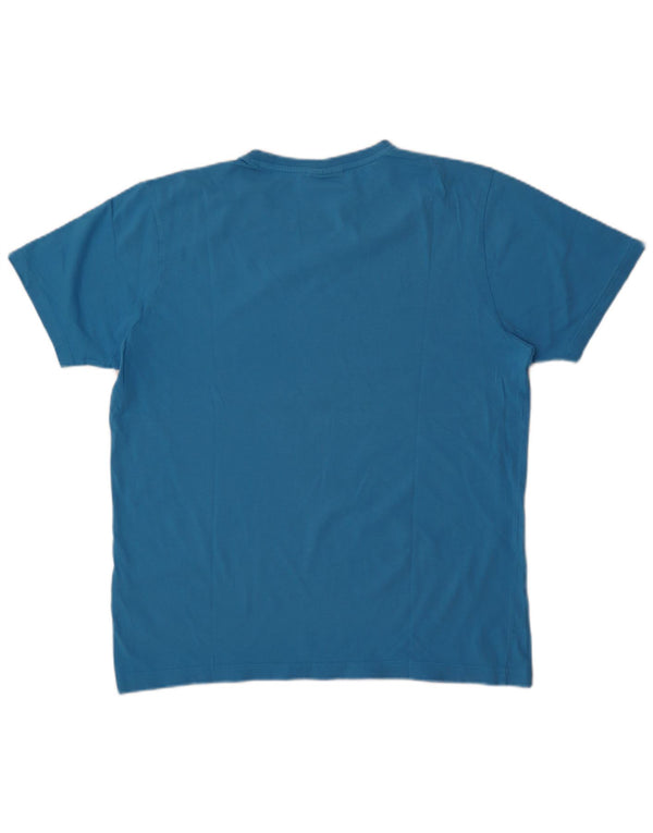 Kappa - Camiseta gráfica para hombre, talla grande, algodón azul