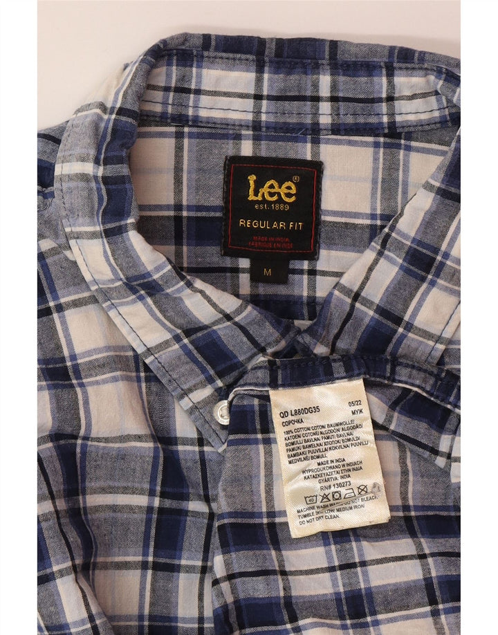 Camisa Lee Regular Fit De Algodón A Cuadros En Azul Medio