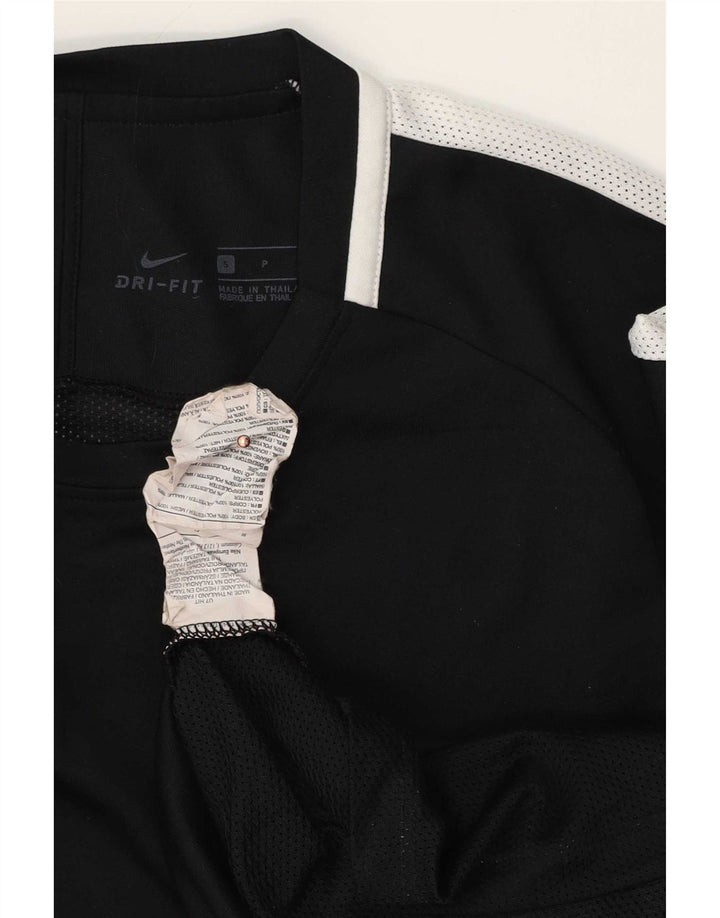 Nike Polo Dri Fit para hombre, poliéster color block, talla pequeña, color negro