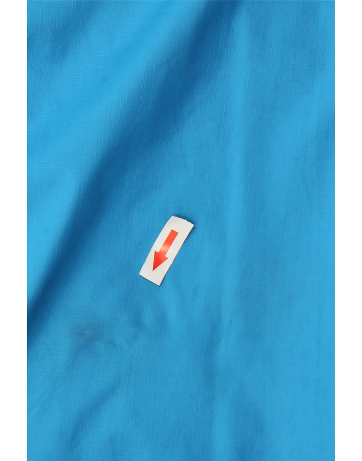 Adidas - Chaqueta impermeable con capucha para hombre, talla 40, nailon azul grande