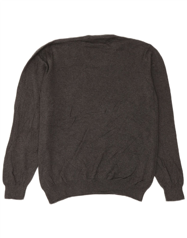 Marks & Spencer Jersey Regular Fit con Cuello en V para Hombre XL Algodón Gris