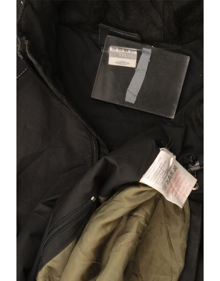Umbro Chaqueta cortavientos con capucha para hombre UK 44 2XL Poliéster negro