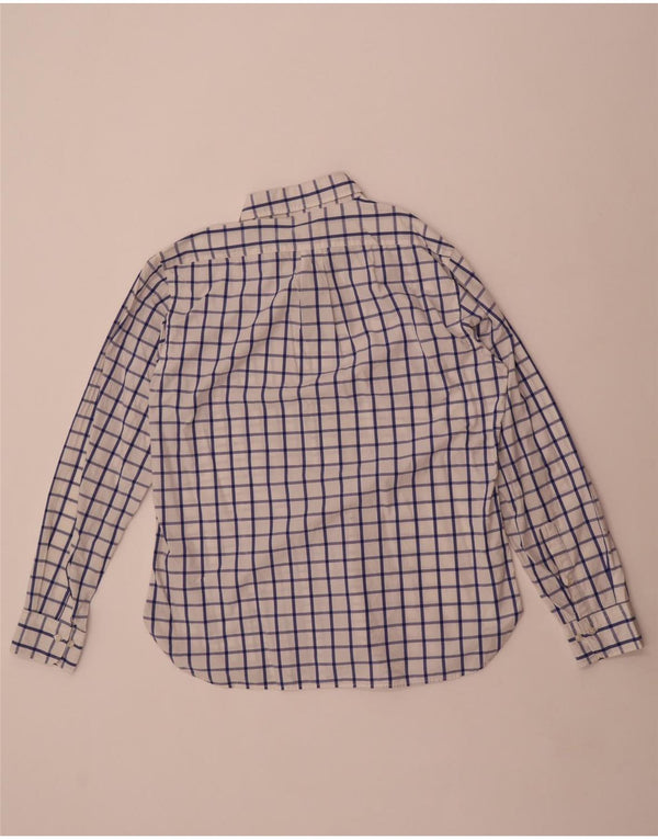 Marina Yachting Camisa Regular Fit Hombre Talla 42 Grande Algodón Cuadros Blancos