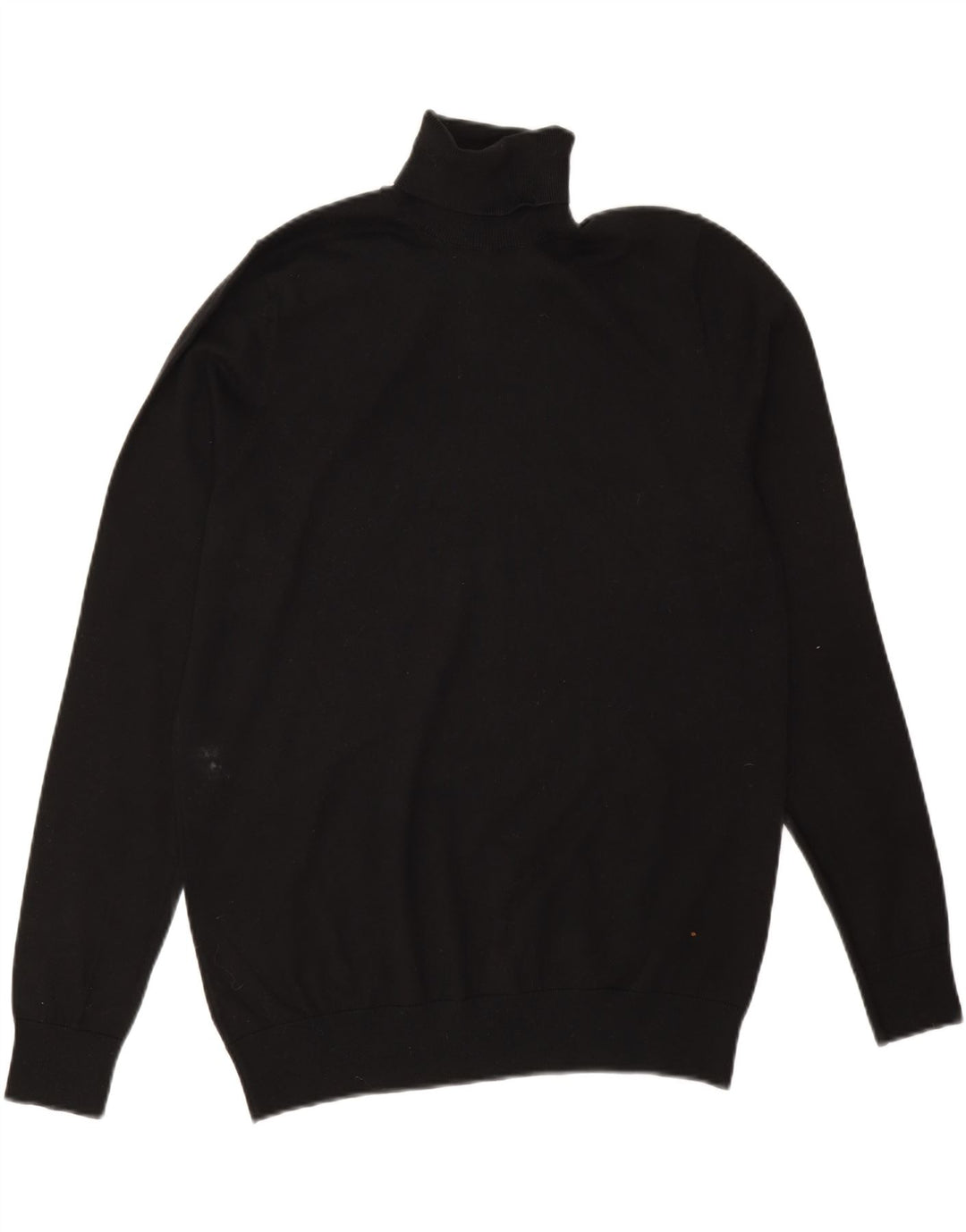 Marks & Spencer Suéter tipo jersey con cuello vuelto para mujer UK 44 Mediano Algodón negro