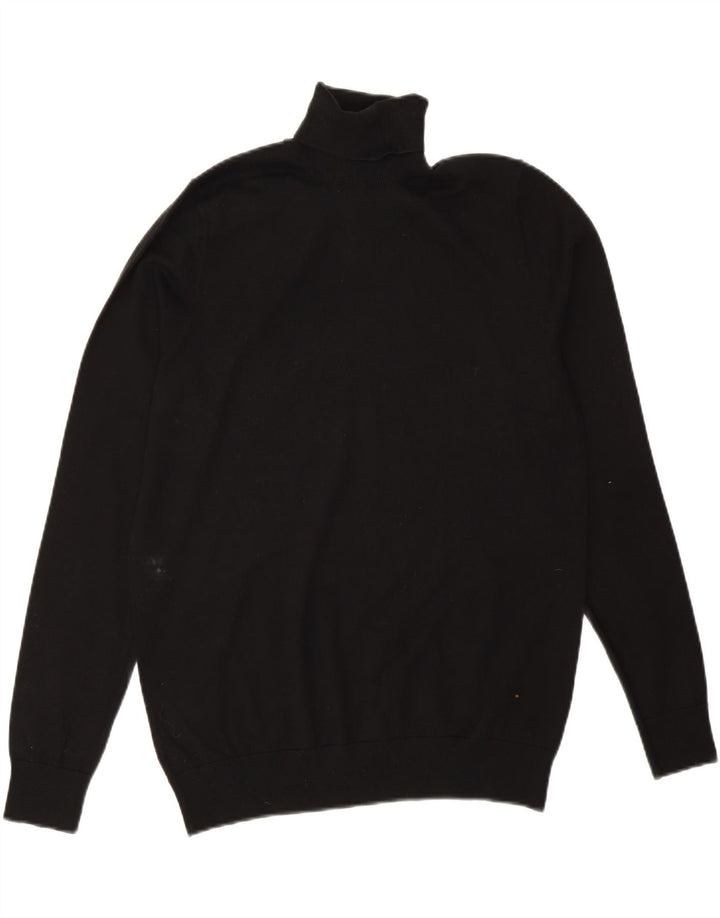 Marks & Spencer Suéter tipo jersey con cuello vuelto para mujer UK 44 Mediano Algodón negro