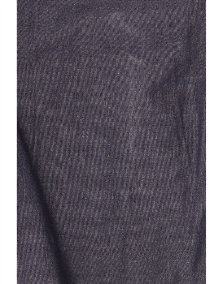 Marella Mujer Crop Manga 3/4 Jersey Camisa UK 10 Small Azul Marino
