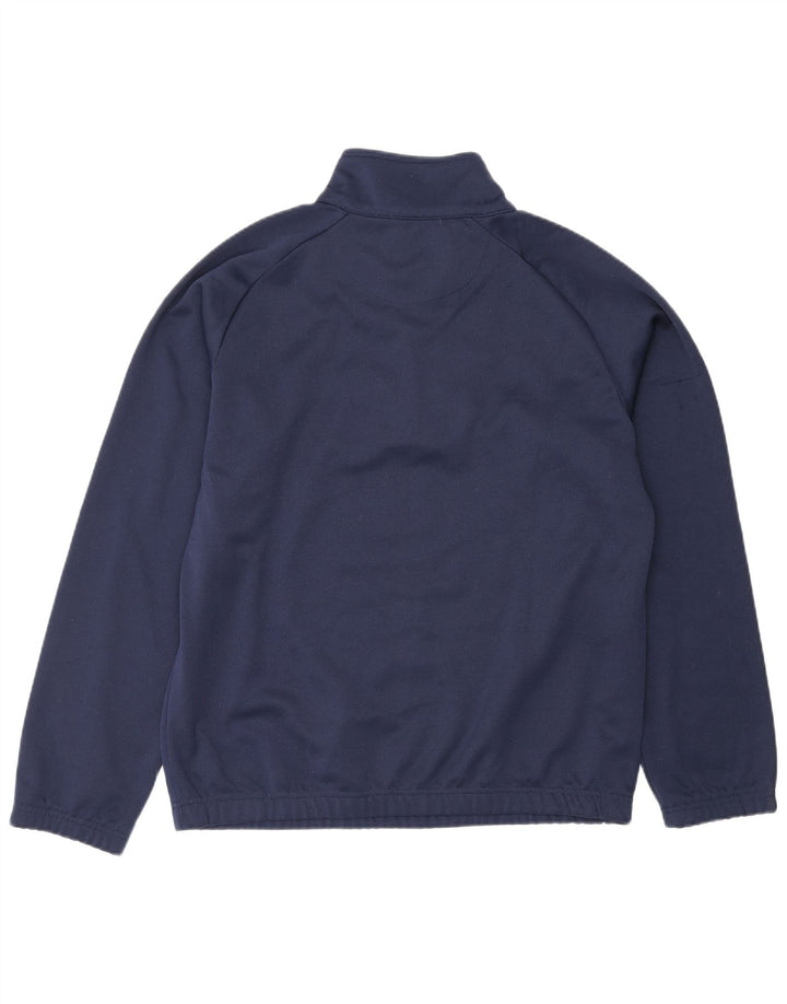 Kappa Hombre Zip Neck Sudadera Jumper Medium Azul Marino Poliéster