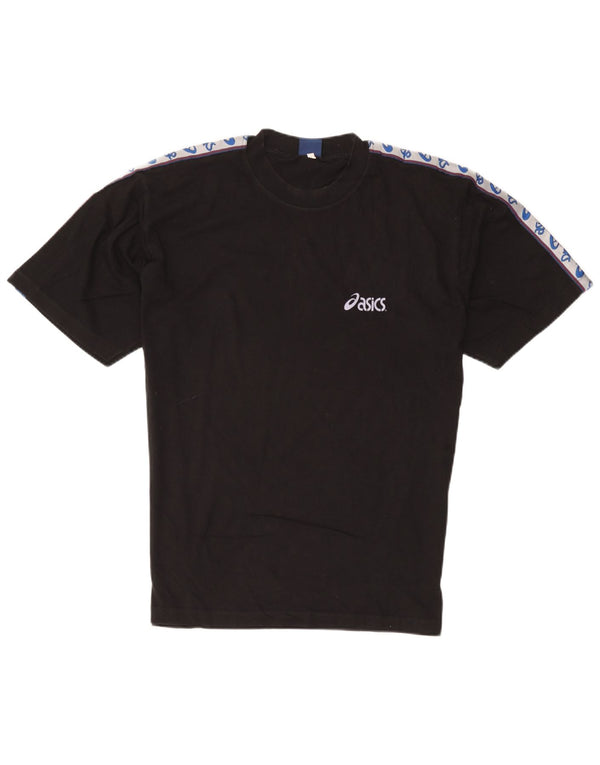 Asics Hombre Camiseta Gráfica Top XL Negro Colorblock Algodón Deportes