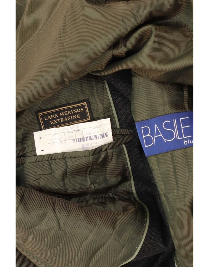 Basile Chaqueta tipo blazer de 3 botones para hombre IT 48 Lana merino negra mediana