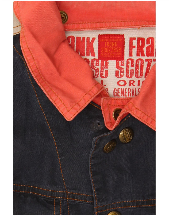 Frank Scozzese Chaqueta vaquera extragrande para hombre UK 38 Medium Azul marino