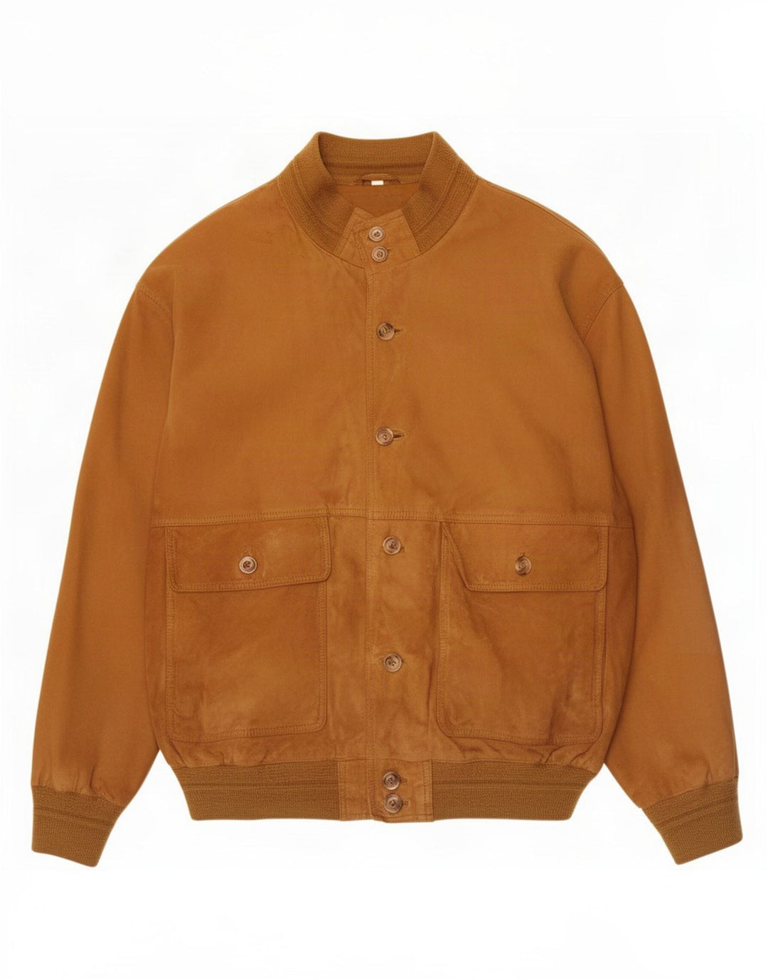 Vintage hombres gamuza chaqueta IT 50 marrón grande