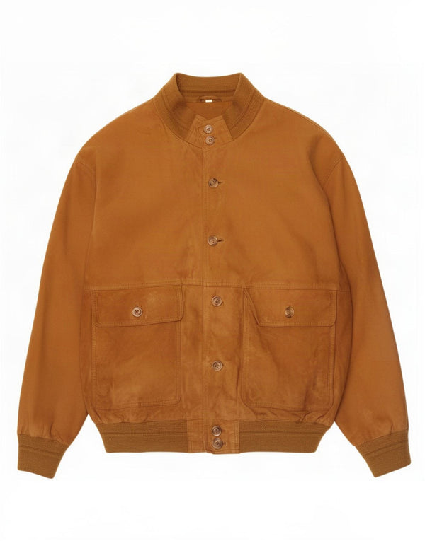 Vintage hombres gamuza chaqueta IT 50 marrón grande