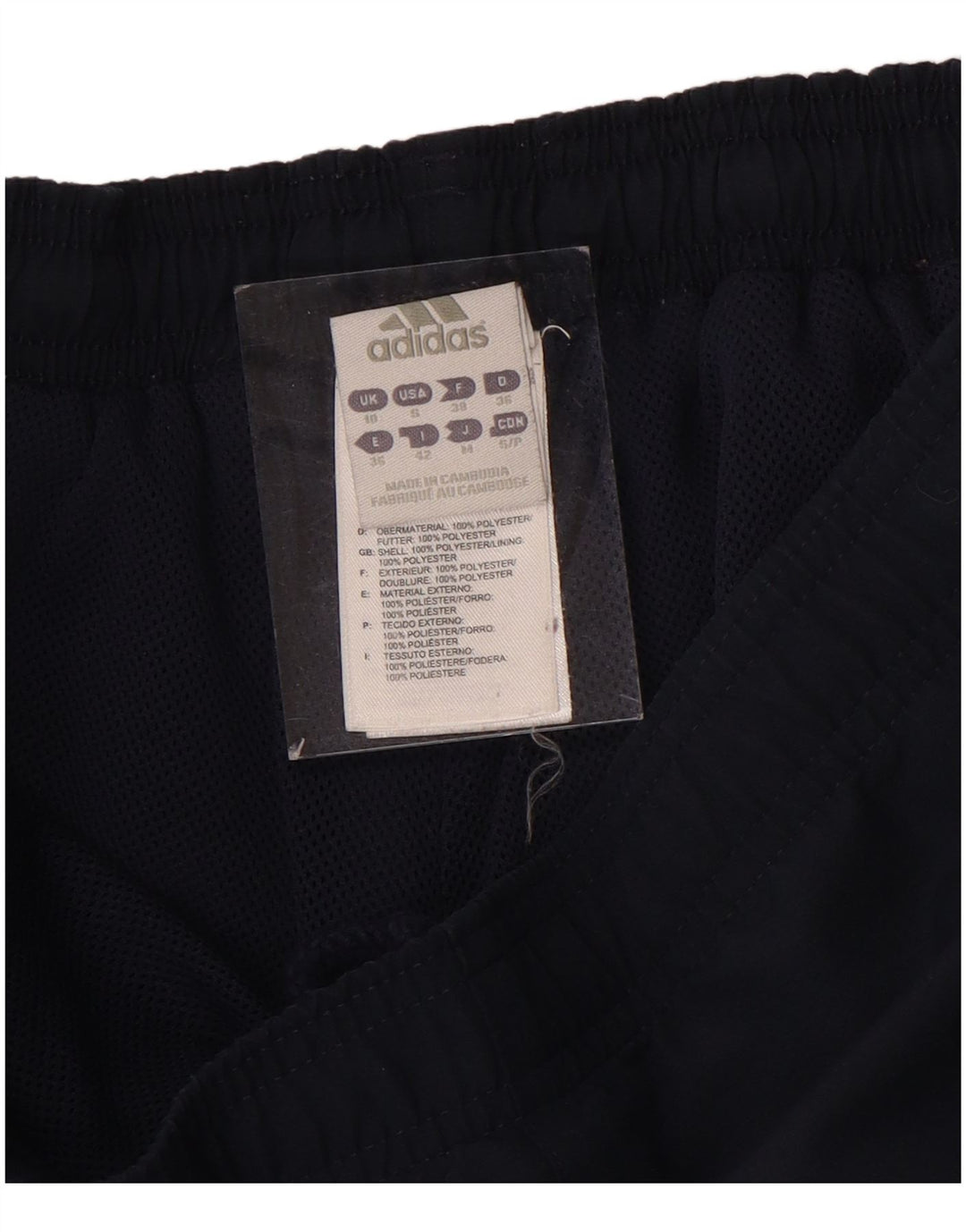 Adidas Mujer Capri Chándal Pantalones UK 10 Pequeño Azul Marino Poliéster