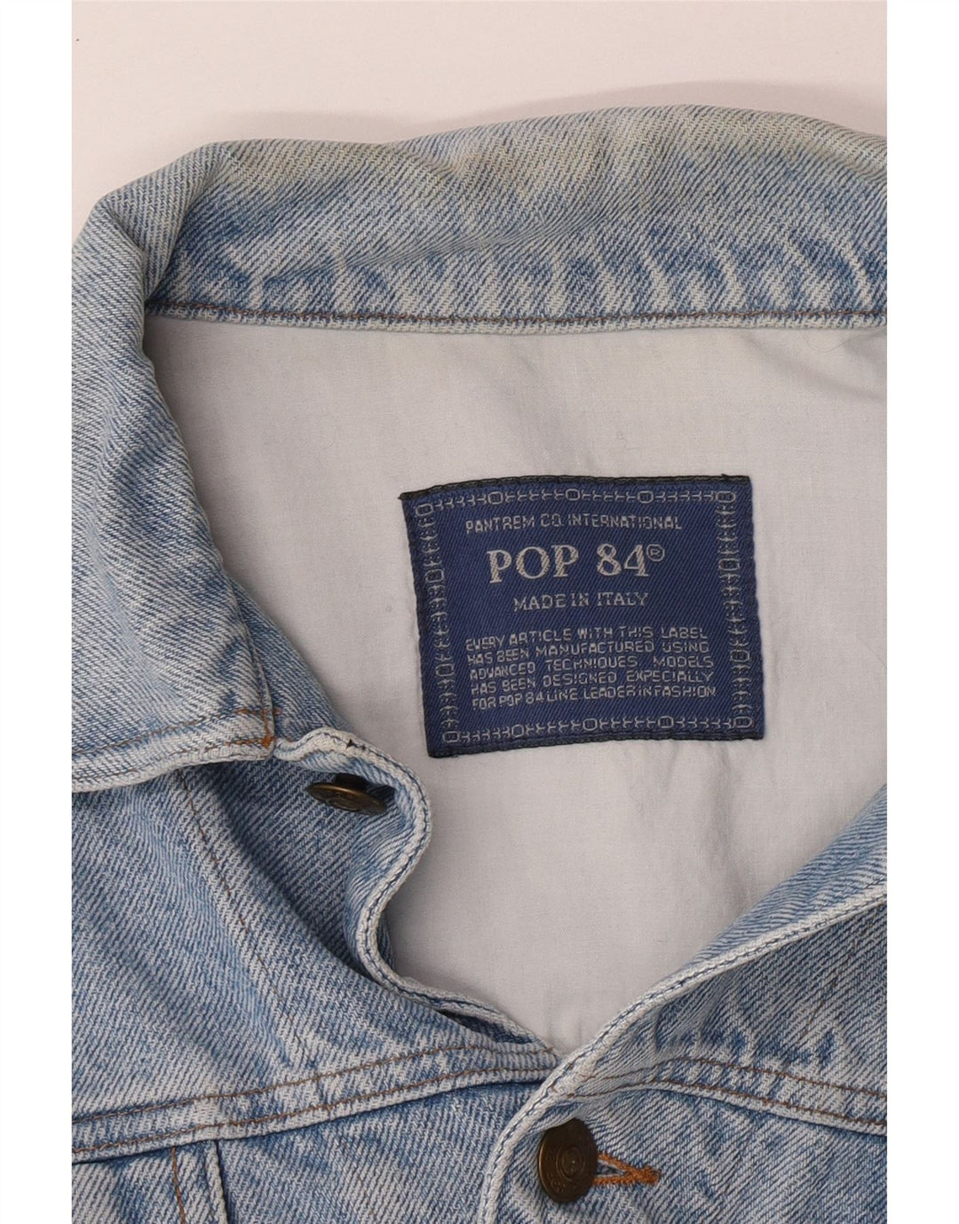POP 84 Chaqueta vaquera para hombre UK 40 Large Azul