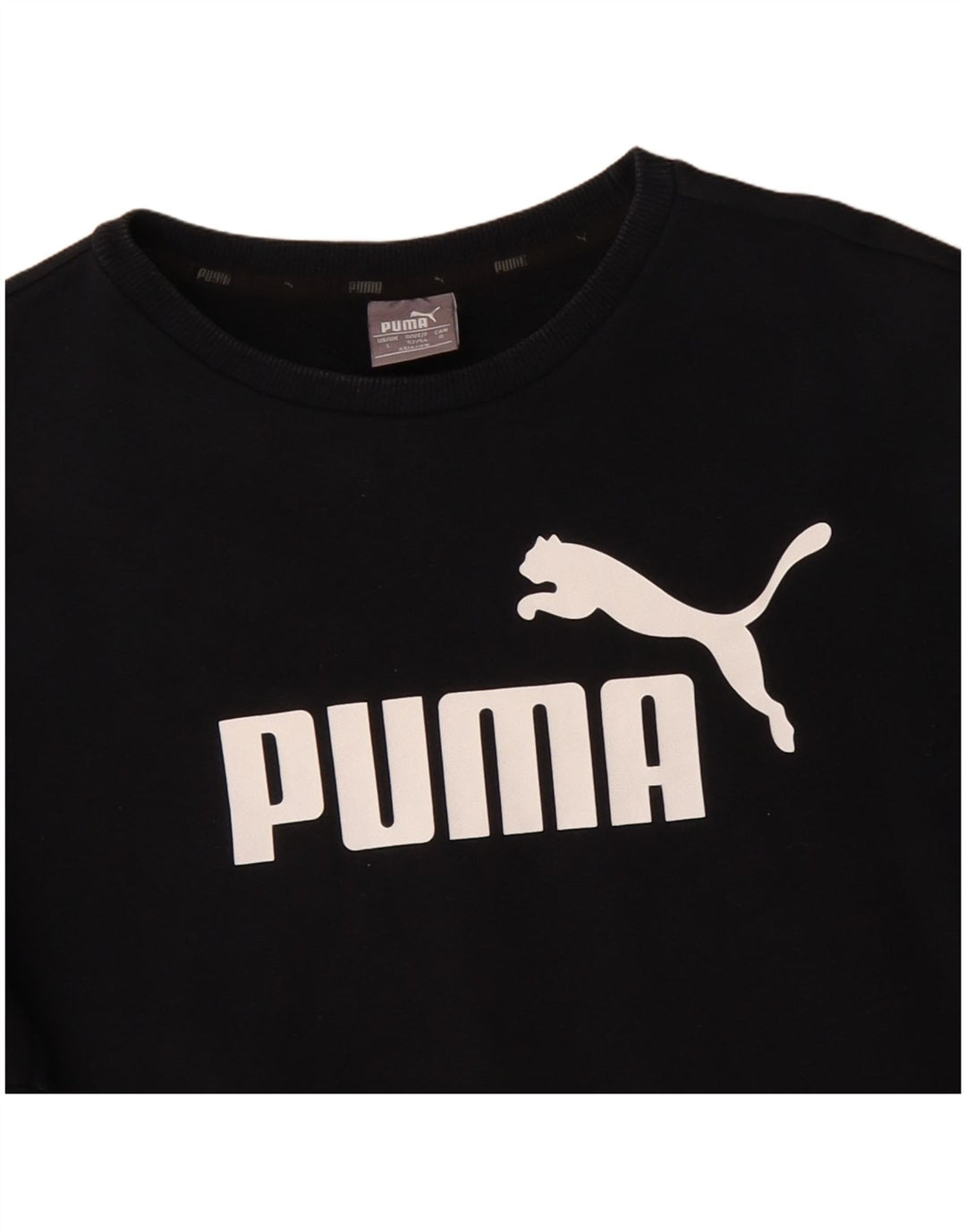 Puma Sudadera Gráfica para Hombre Jersey Grande De Algodón Negro