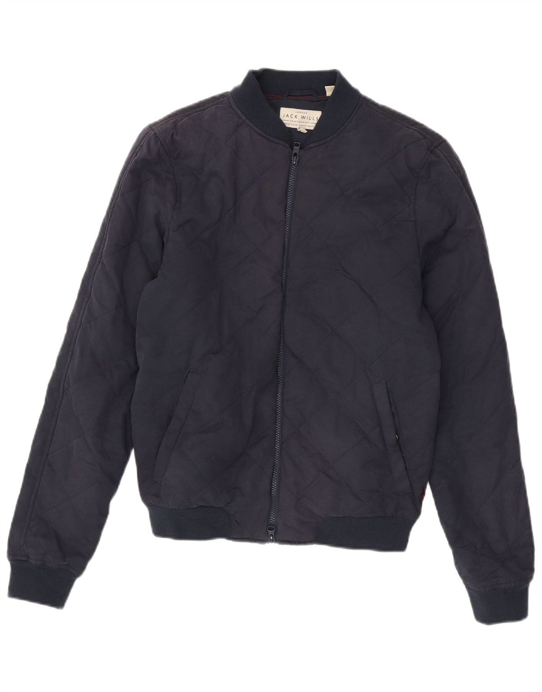 JACK WILLS Chaqueta bomber para hombre UK 36 Small Azul marino Algodón
