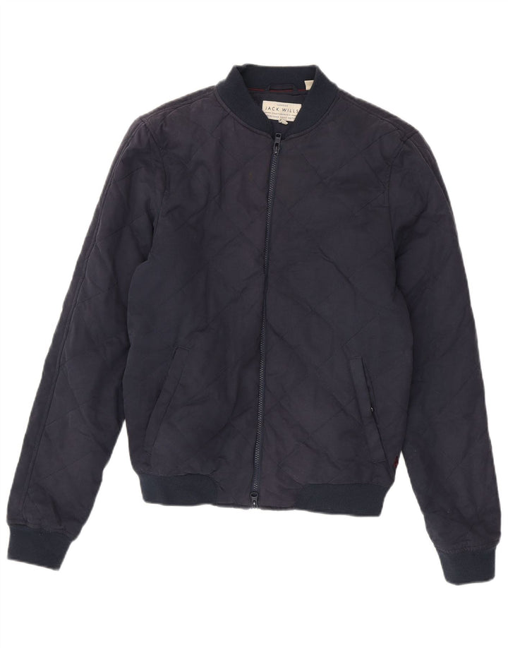 JACK WILLS Chaqueta bomber para hombre UK 36 Small Azul marino Algodón