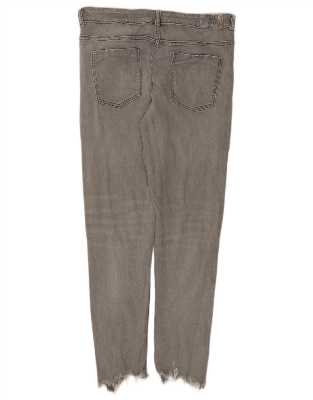 Zara Jeans Slim Mujer EU 40 Medium W30 L27 Algodón Gris