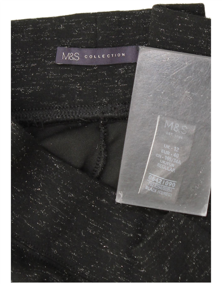 Marks & Spencer Leggings para mujer Reino Unido 12 Mediano W28 L27 Negro moteado