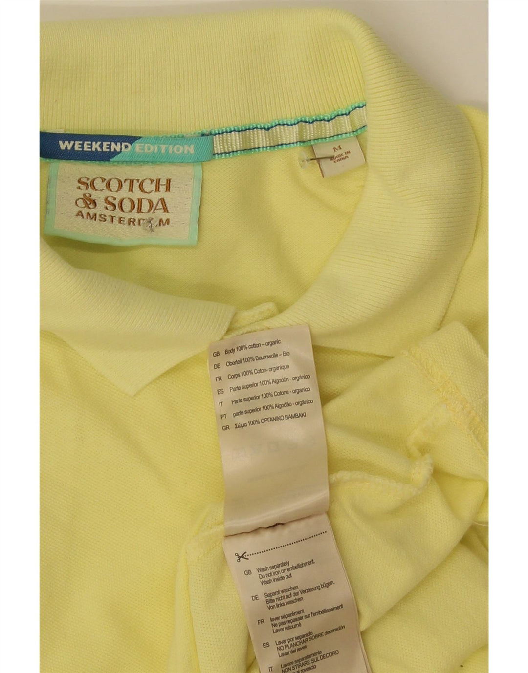 Polo Scotch & Soda Hombre Algodón Amarillo Medio
