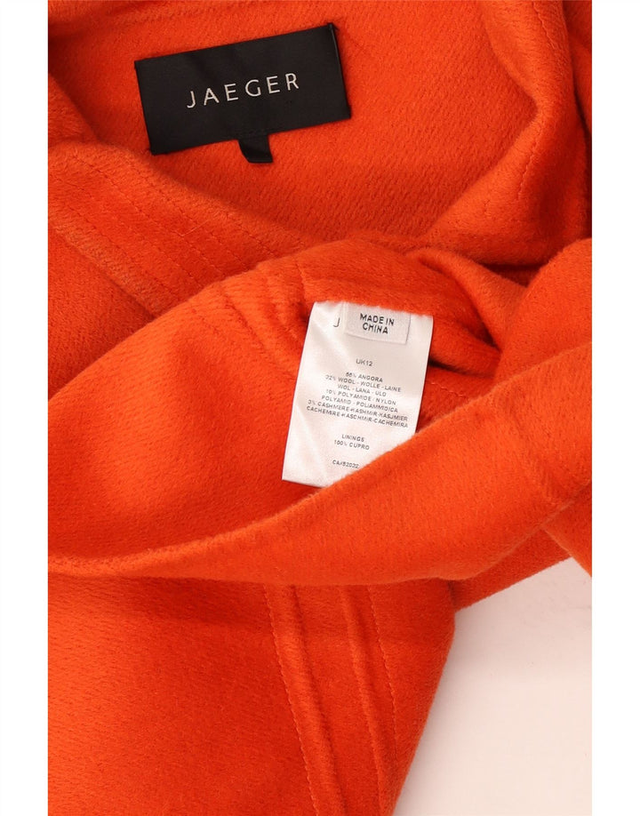 Jaeger Chaqueta Bolero de 3 Botones para Mujer UK 42 Angora Naranja Mediana