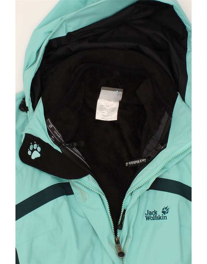 JACK WOLFSKIN Chaqueta cortavientos con capucha para mujer UK 40/40 Verde medio