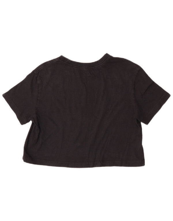 Nike Camiseta corta gráfica para mujer UK 10 Small Black Cotton