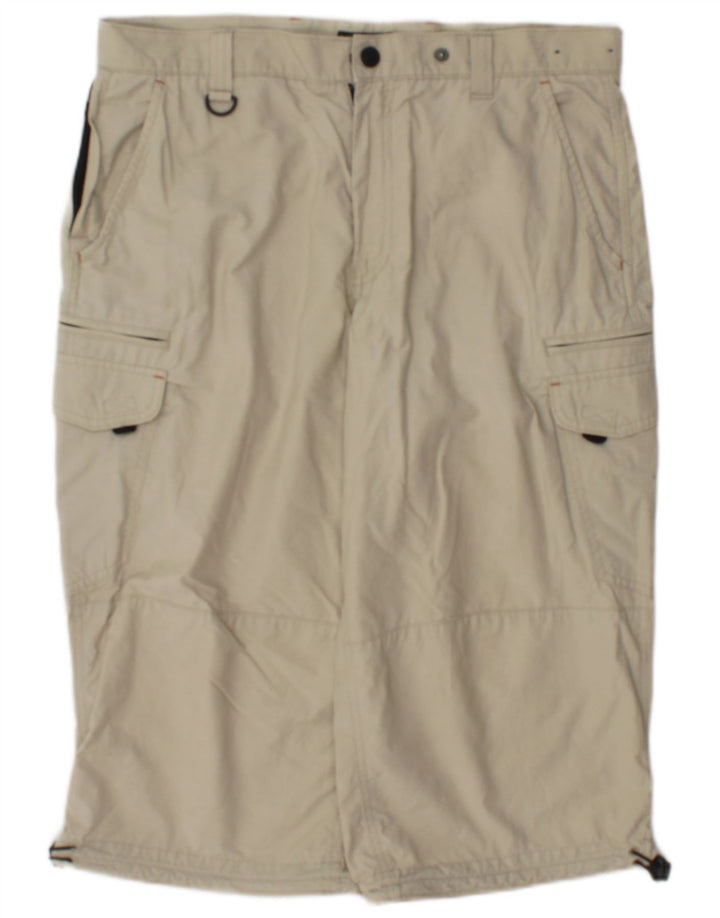 Marks & Spencer Bermudas para hombre con corte regular y pantalones cortos tipo cargo W34 L, color beige