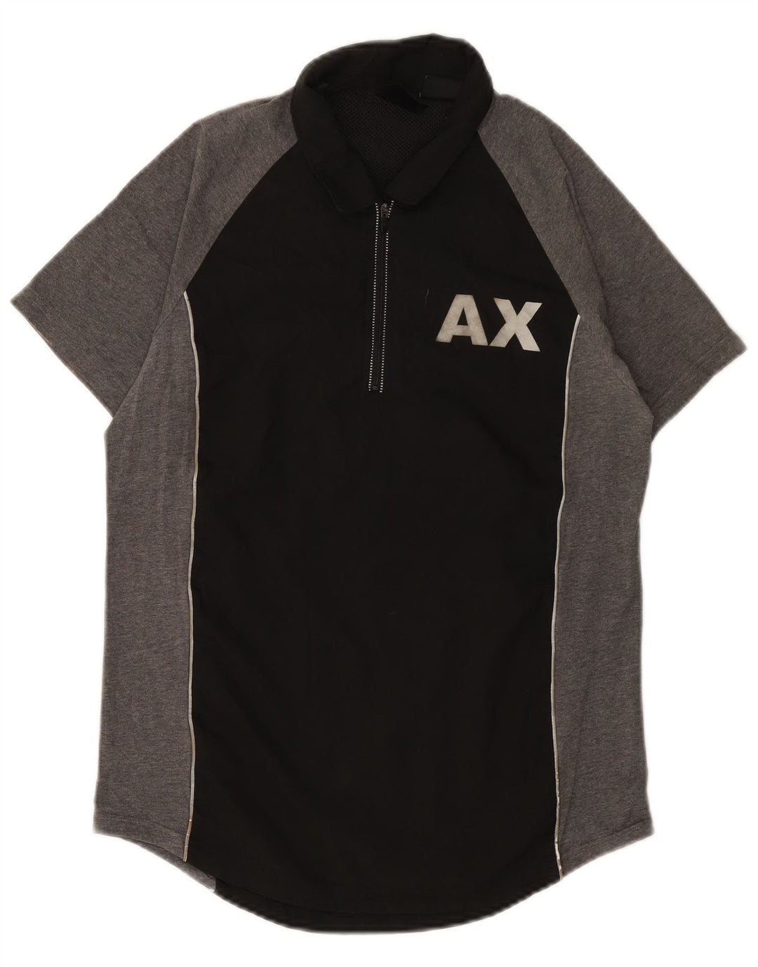 Armani Exchange Polo gráfico para hombre pequeño color negro con bloques de color