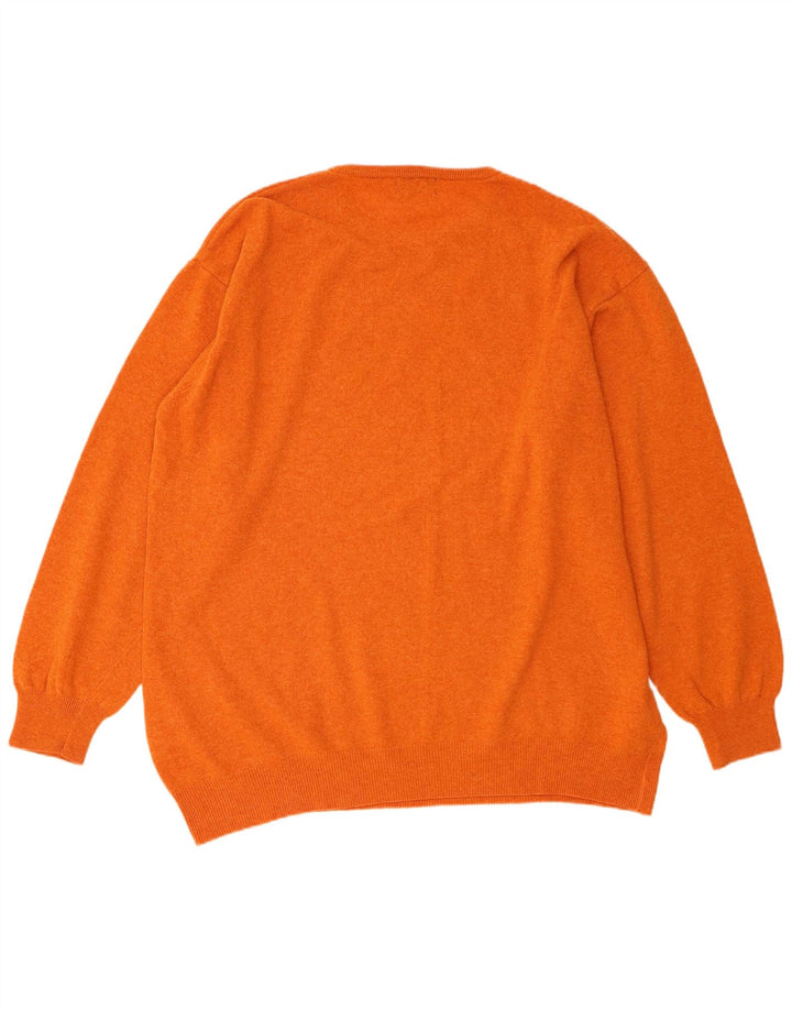 Kappa - Jersey de cuello redondo para hombre, talla 3XL, lana de cordero naranja