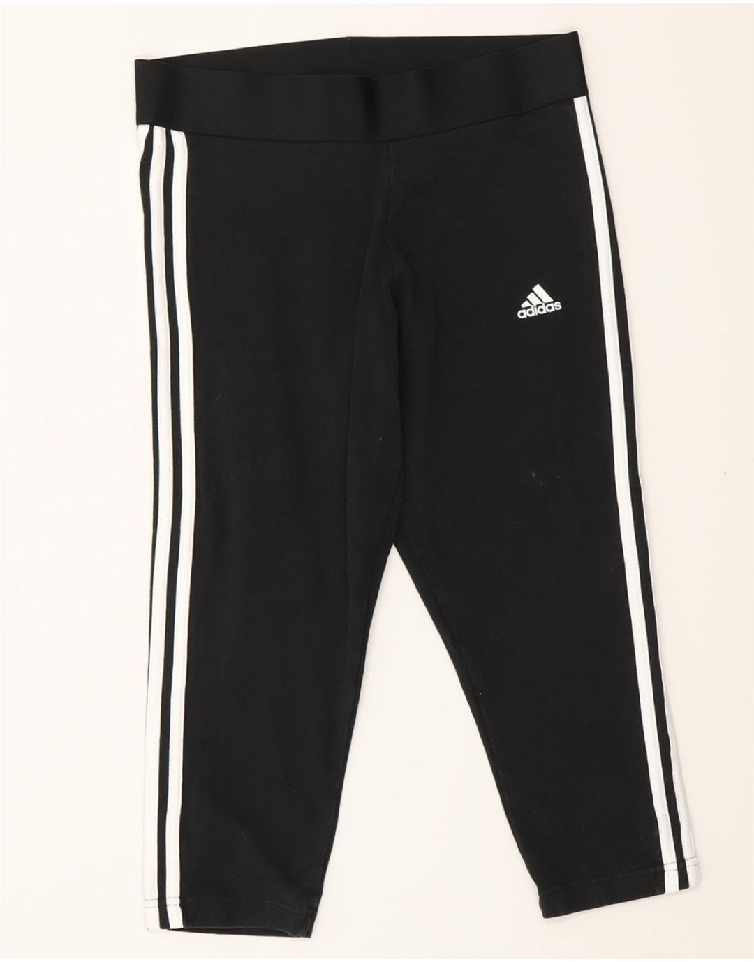 ADIDAS Leggings Capri para Mujer Reino Unido 12/14 Mediano Negro