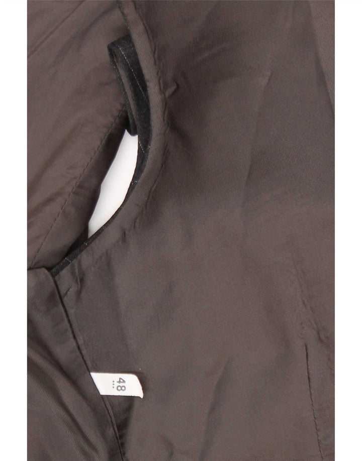 Chaleco vintage para hombre IT 48 gris medio a rayas