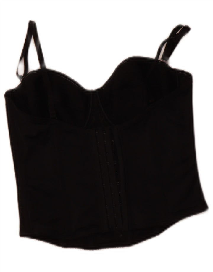 TRIUMPH Top corto con corsé para mujer UK 4 XS Poliéster negro