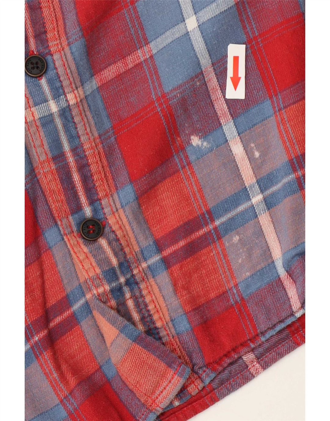 Camisa de franela para hombre Fat Face XL de algodón a cuadros rojos