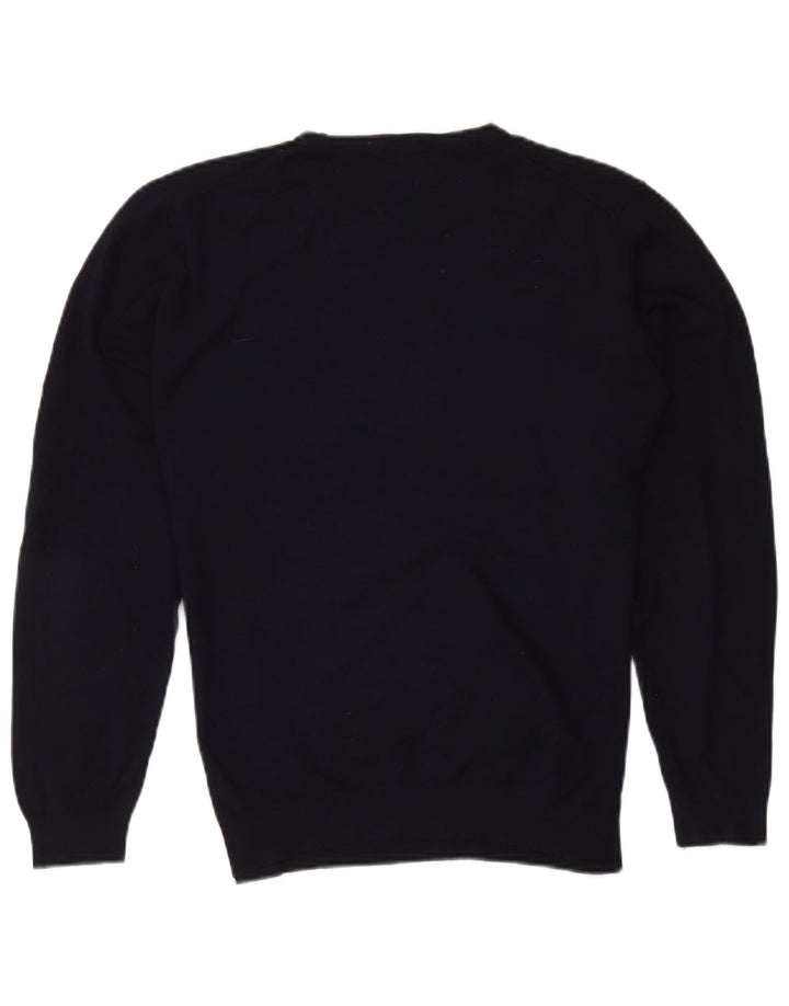 Zara Mens Crew Neck Jumper Sweater Grande Azul Marino