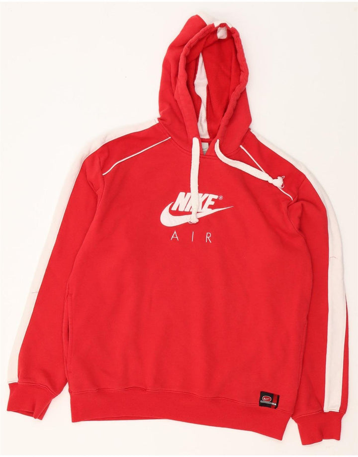 Nike Jersey con capucha y estampado gráfico de algodón color block en rojo mediano